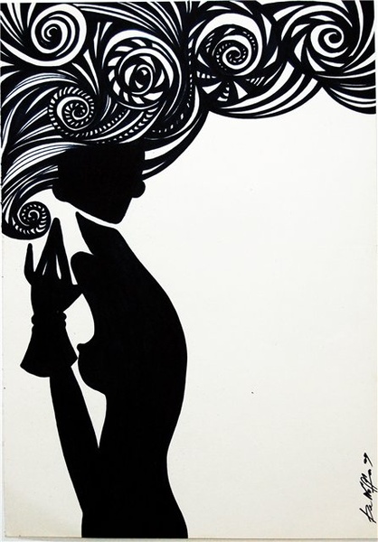 Кучерява жінка De Nogga