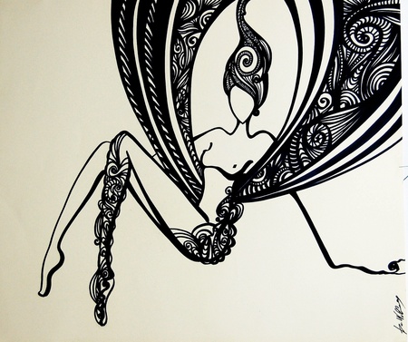 Кучерява жінка De Nogga