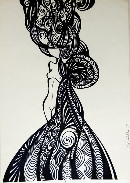 Кучерява жінка De Nogga