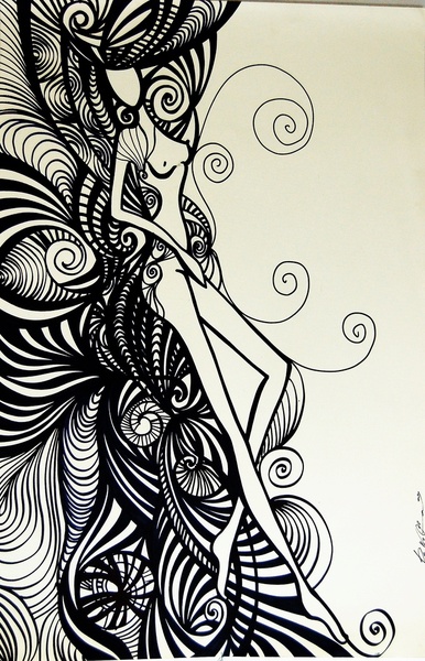 Кучерява жінка De Nogga