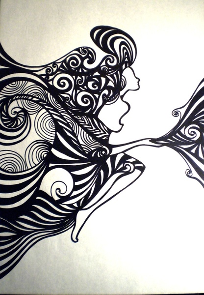 Кучерява жінка De Nogga