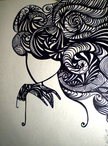 Кучерява жінка De Nogga