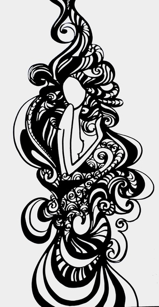 Кучерява жінка De Nogga