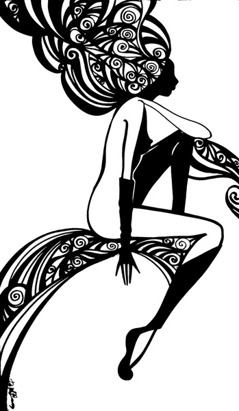 Кучерява жінка De Nogga